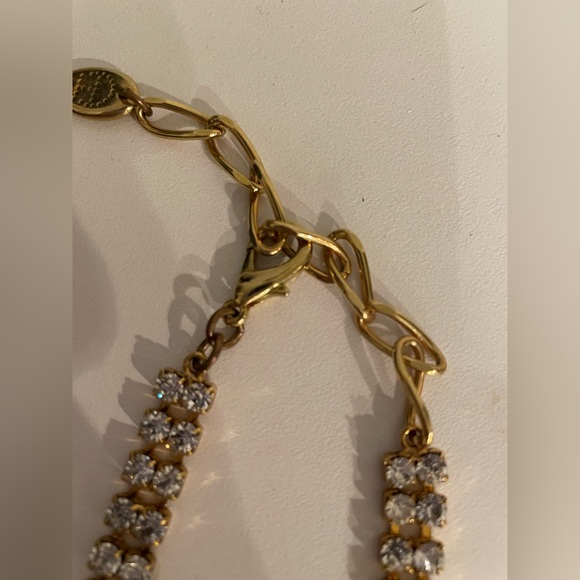 Gold Tone & Rhinestone Necklace - Picture 5 of 8